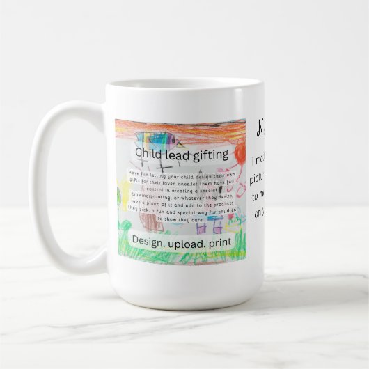 Handmade Child Drawing Colorful Creative Gifting  Kaffeetasse (Links)