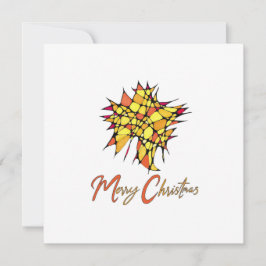 Handmade Christmas Card with Star Graphic Feiertagskarte