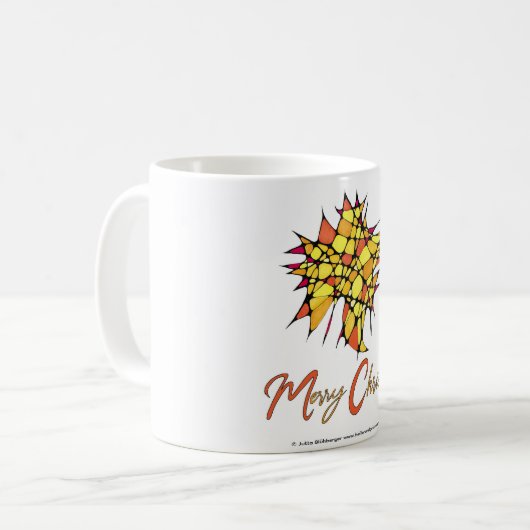 Handmade Christmas Cup with Star Graphic Kaffeetasse (Vorderseite Links)