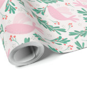 Handmade Christmas Dove of Peace Olive Branch Geschenkpapier (Rolleneckpunkt)