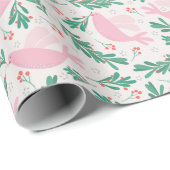 Handmade Christmas Dove of Peace Olive Branch Geschenkpapier (Rolleneckpunkt)