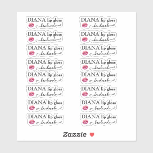 Handmade Clear Lip Gloss Tube Label (Blatt)