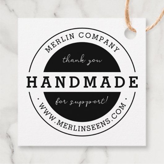 Handmade Company Vielen Dank Bekleidungsgeschenk H Geschenkanhänger (Rückseite)