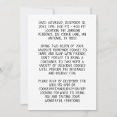 Handmade Cookie Exchange Party Holiday Bearbeitbar Einladung (Rückseite)