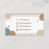 Handmade Crochet Business Card Visitenkarte (Rückseite)