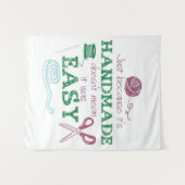 Handmade Crochet Lover Geschenk | Niedliches, einz Wandteppich (Vorderseite (Horizontal))