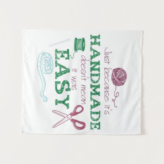 Handmade Crochet Lover Geschenk | Perfektes Gesche Wandteppich (Vorderseite (Horizontal))