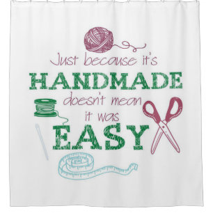 Handmade Crochet Owner Geschenk Niedlich, liebevo Duschvorhang