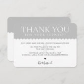 HANDMADE DANKE beruflich niedlichen, blass grau (Vorne/Hinten)