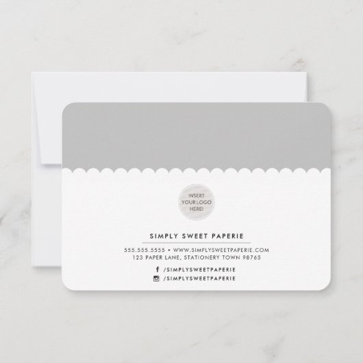 HANDMADE DANKE beruflich niedlichen, blass grau (Rückseite)