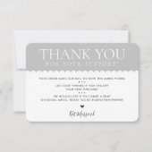 HANDMADE DANKE beruflich niedlichen, blass grau (Vorderseite)