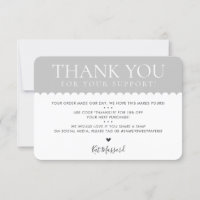 HANDMADE DANKE beruflich niedlichen, blass grau