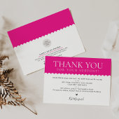 HANDMADE DANKEN SIE beruflich niedliche Fuschia ro Dankeskarte