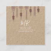 Handmade Designer-Künstler Quadratische Visitenkarte (Rückseite)