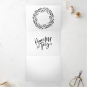 Handmade farbige Weihnachtsblume Dreifach Gefaltete Urlaubskarte (Innenseite)