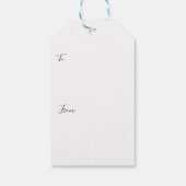 Handmade farbige Weihnachtsblume Geschenkanhänger (Rückseite)