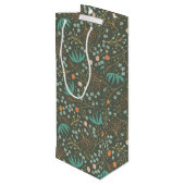 Handmade farbige Weihnachtsblume Geschenktüte Für Weinflaschen (Rückseite Schrägansicht)