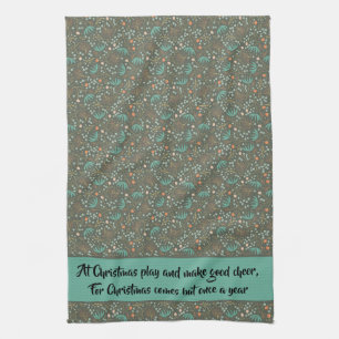 Handmade farbige Weihnachtsblume Geschirrtuch