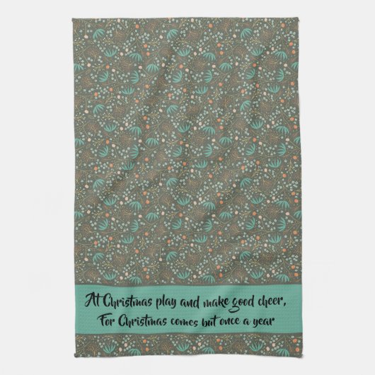 Handmade farbige Weihnachtsblume Geschirrtuch (Vertikal)