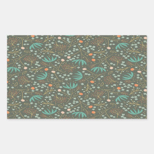 Handmade farbige Weihnachtsblume Rechteckiger Aufkleber