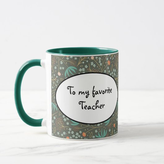 Handmade farbige Weihnachtsblume Tasse (Links)