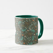 Handmade farbige Weihnachtsblume Tasse (VorderseiteRechts)