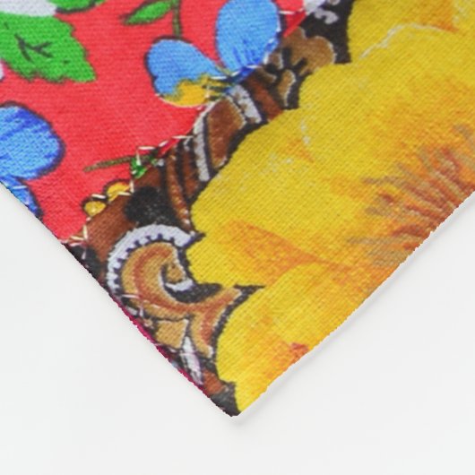 Handmade Floral Patchwork Quilt Hintergrund Fleecedecke (Ecke)
