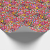 Handmade Floral Patchwork Quilt Hintergrund Geschenkpapier (Ecke)