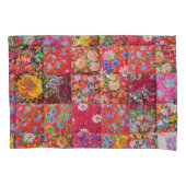 Handmade Floral Patchwork Quilt Hintergrund Kissenbezug (Vorderseite)
