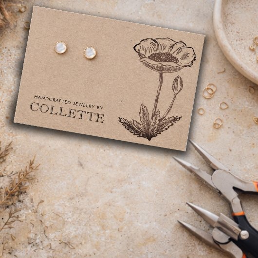 Handmade Flower Kraft Cardstock Earring Jewelry