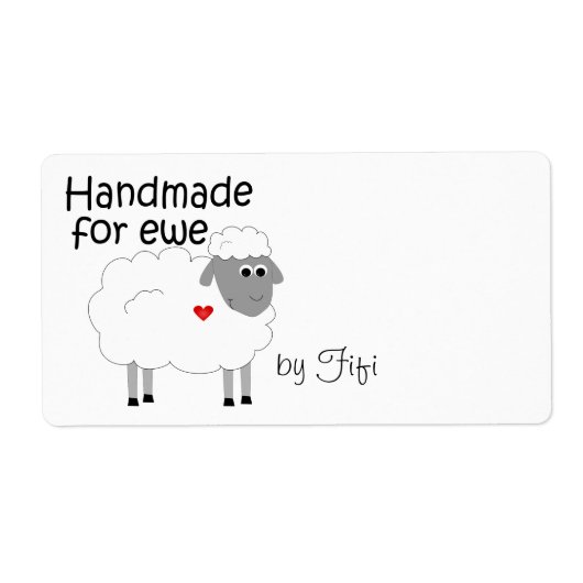 Handmade for Ewe Gift Label (Vorne)