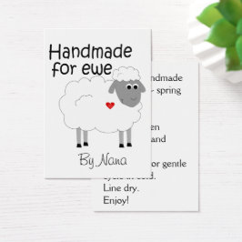 Handmade for Ewe - hangtag/ flache GIF-Karte