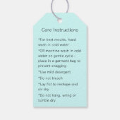 Handmade for You Crochet/Knit Care Instructions Geschenkanhänger (Rückseite)