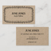 Handmade Frame Doodle Whimsical Custom Kraft Visitenkarte (Vorne/Hinten)