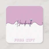 Handmade Free Gift Floral Small Business Packaging Begleitkarte (Rückseite)