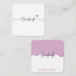 Handmade Free Gift Floral Small Business Packaging Begleitkarte