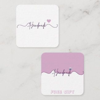 Handmade Free Gift Floral Small Business Packaging Begleitkarte