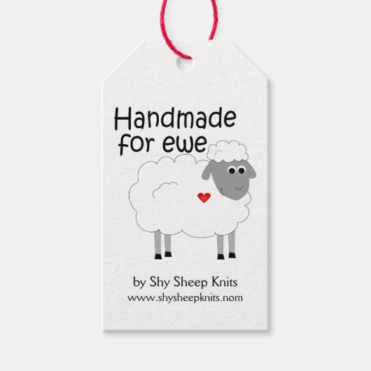 Handmade für Ewe Hangtag Geschenkanhänger (Vorderseite)