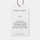 Handmade für Ewe Hangtag Geschenkanhänger (Rückseite)