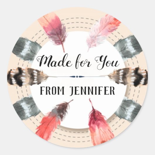 Handmade für Sie Geschenk Cookie-Leckerei Runder Aufkleber (Vorderseite)