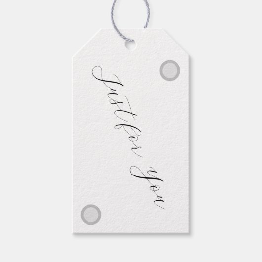 Handmade-Geschenkstempel - Just for You & Danke Geschenkanhänger (Vorderseite)