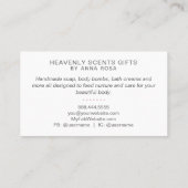 *~* HANDMADE Handgearbeitete Handarbeit Hochladen Visitenkarte (Rückseite)