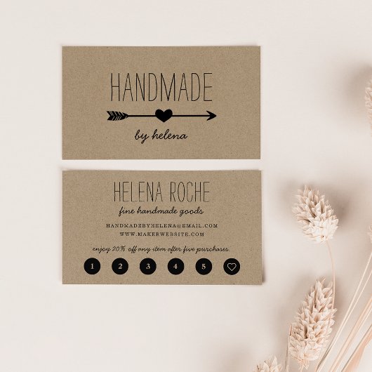 Handmade Heart | Rustic Kraft Loyalty Treuekarte