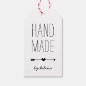 Handmade Heart | Rustikal Geschenkanhänger (Vorderseite)