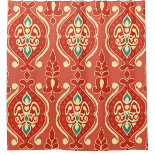 Handmade Ikat: Ethnic Boho Fabric Duschvorhang