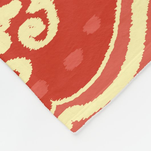 Handmade Ikat: Ethnic Boho Fabric Fleecedecke (Ecke)