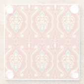 Handmade Ikat: Ethnic Boho Fabric Glasuntersetzer (Rückseite)