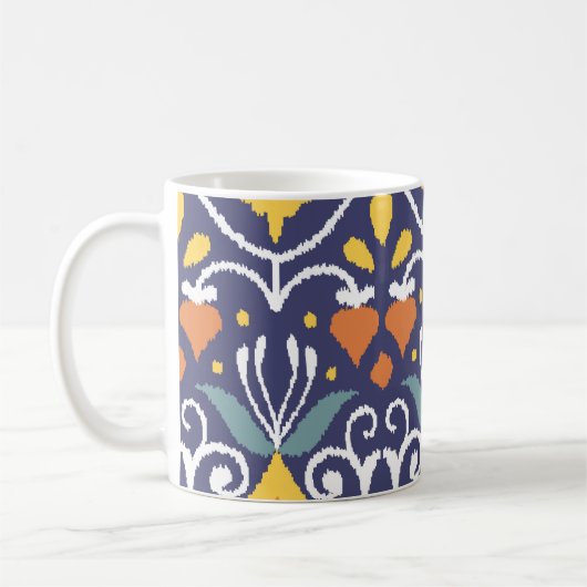 Handmade Ikat: Ethnic Boho Fabric Kaffeetasse (Links)