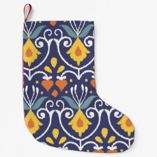 Handmade Ikat: Ethnic Boho Fabric Kleiner Weihnachtsstrumpf