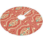 Handmade Ikat: Ethnic Boho Fabric Polyester Weihnachtsbaumdecke (Schrägansicht)